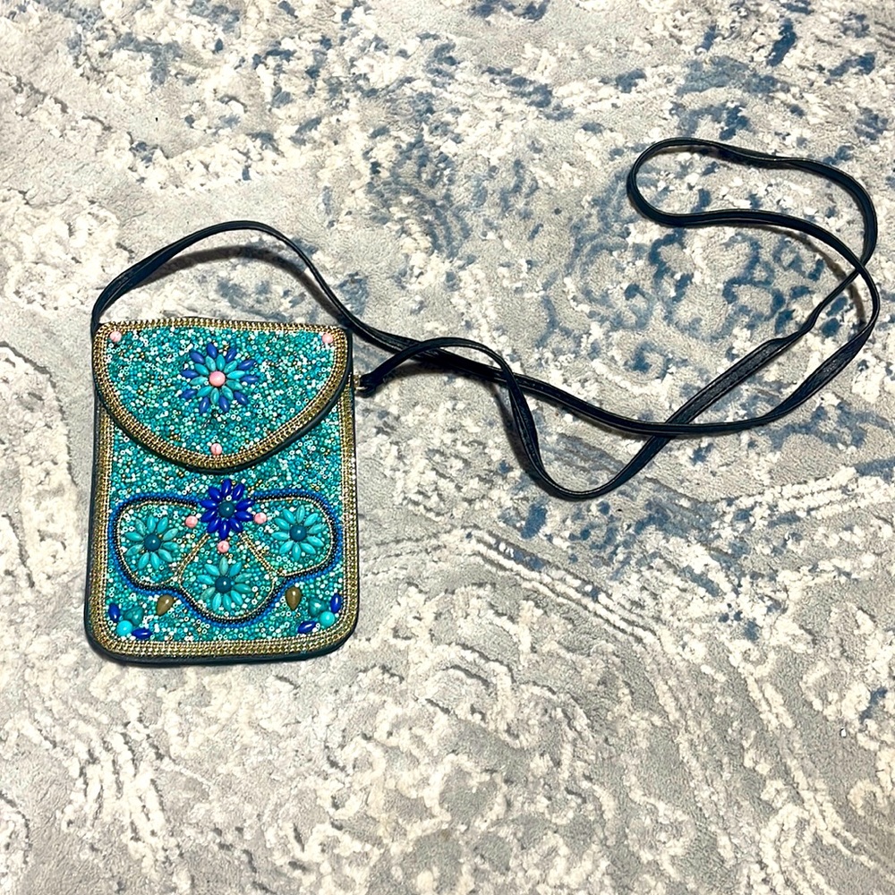 Beaded cross body purse